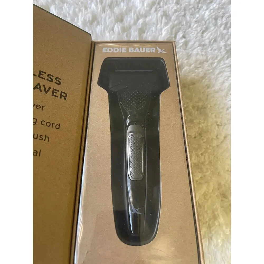 Eddie Bauer Cordless Foil Shaver Rechargeable Grooming Razor Ergonomic Grip NEW